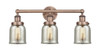 INNOVATIONS 616-3W-AC-G58 Bell 3 24.5 inch Bath Vanity Light Antique Copper