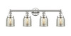 INNOVATIONS 616-4W-PN-G58 Bell 4 33.5 inch Bath Vanity Light Polished Nickel