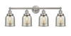 INNOVATIONS 616-4W-SN-G58 Bell 4 Light 33.5 inch Bath Vanity Light Brushed Satin Nickel