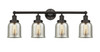INNOVATIONS 616-4W-OB-G58 Bell 4 Light 33.5 inch Bath Vanity Light Oil Rubbed Bronze
