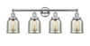 INNOVATIONS 616-4W-PC-G58 Bell 4 Light 33.5 inch Bath Vanity Light Polished Chrome