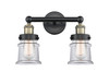 INNOVATIONS 616-2W-BAB-G182S Canton 2 14.25 inch Bath Vanity Light Black Antique Brass