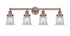 INNOVATIONS 616-4W-AC-G182S Canton 4 32.25 inch Bath Vanity Light Antique Copper