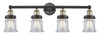 INNOVATIONS 616-4W-BAB-G182S Canton 4 32.25 inch Bath Vanity Light Black Antique Brass