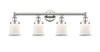 INNOVATIONS 616-4W-PN-G181S Canton 4 32.25 inch Bath Vanity Light Polished Nickel