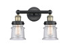 INNOVATIONS 616-2W-BAB-G184S Canton 2 14.25 inch Bath Vanity Light Black Antique Brass