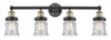 INNOVATIONS 616-4W-BAB-G184S Canton 4 32.25 inch Bath Vanity Light Black Antique Brass