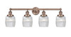 INNOVATIONS 616-4W-AC-G302 Colton 4 33 inch Bath Vanity Light Antique Copper