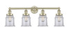 INNOVATIONS 616-4W-AB-G182 Canton 4 33 inch Bath Vanity Light Antique Brass