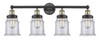 INNOVATIONS 616-4W-BAB-G182 Canton 4 33 inch Bath Vanity Light Black Antique Brass