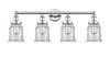 INNOVATIONS 616-4W-PN-G182 Canton 4 33 inch Bath Vanity Light Polished Nickel
