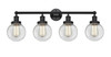 INNOVATIONS 616-4W-BK-G202-6 Beacon 4 Light 33.5 inch Bath Vanity Light Matte Black