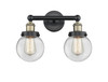 INNOVATIONS 616-2W-BAB-G202-6 Beacon 2 15.5 inch Bath Vanity Light Black Antique Brass