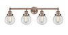 INNOVATIONS 616-4W-AC-G202-6 Beacon 4 33.5 inch Bath Vanity Light Antique Copper