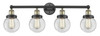INNOVATIONS 616-4W-BAB-G202-6 Beacon 4 33.5 inch Bath Vanity Light Black Antique Brass