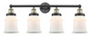 INNOVATIONS 616-4W-BAB-G181 Canton 4 33 inch Bath Vanity Light Black Antique Brass