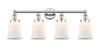INNOVATIONS 616-4W-PN-G181 Canton 4 33 inch Bath Vanity Light Polished Nickel