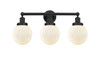 INNOVATIONS 616-3W-BK-G201-6 Beacon 3 Light 24.5 inch Bath Vanity Light Matte Black