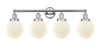 INNOVATIONS 616-4W-PC-G201-6 Beacon 4 Light 33.5 inch Bath Vanity Light Polished Chrome