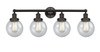 INNOVATIONS 616-4W-OB-G204-6 Beacon 4 Light 33.5 inch Bath Vanity Light Oil Rubbed Bronze