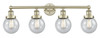 INNOVATIONS 616-4W-AB-G204-6 Beacon 4 33.5 inch Bath Vanity Light Antique Brass