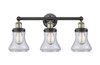 INNOVATIONS 616-3W-BAB-G192 Bellmont 3 24.5 inch Bath Vanity Light Black Antique Brass
