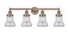 INNOVATIONS 616-4W-AC-G192 Bellmont 4 33.5 inch Bath Vanity Light Antique Copper