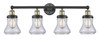 INNOVATIONS 616-4W-BAB-G192 Bellmont 4 33.5 inch Bath Vanity Light Black Antique Brass