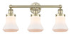 INNOVATIONS 616-3W-AB-G191 Bellmont 3 24.5 inch Bath Vanity Light Antique Brass