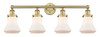 INNOVATIONS 616-4W-BB-G191 Bellmont 4 33.5 inch Bath Vanity Light Brushed Brass