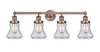 INNOVATIONS 616-4W-AC-G194 Bellmont 4 33.5 inch Bath Vanity Light Antique Copper