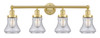 INNOVATIONS 616-4W-SG-G194 Bellmont 4 33.5 inch Bath Vanity Light Satin Gold