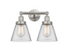 INNOVATIONS 616-2W-SN-G62 Cone 2 Light 15.5 inch Bath Vanity Light Brushed Satin Nickel