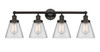 INNOVATIONS 616-4W-OB-G62 Cone 4 Light 33.5 inch Bath Vanity Light Oil Rubbed Bronze