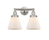 INNOVATIONS 616-2W-SN-G61 Cone 2 Light 15.5 inch Bath Vanity Light Brushed Satin Nickel