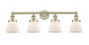 INNOVATIONS 616-4W-AB-G61 Cone 4 33.5 inch Bath Vanity Light Antique Brass