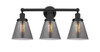INNOVATIONS 616-3W-BK-G63 Cone 3 Light 24.5 inch Bath Vanity Light Matte Black