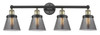 INNOVATIONS 616-4W-BAB-G63 Cone 4 33.5 inch Bath Vanity Light Black Antique Brass