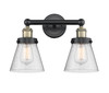 INNOVATIONS 616-2W-BAB-G64 Cone 2 15.5 inch Bath Vanity Light Black Antique Brass