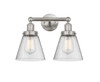 INNOVATIONS 616-2W-SN-G64 Cone 2 Light 15.5 inch Bath Vanity Light Brushed Satin Nickel
