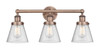 INNOVATIONS 616-3W-AC-G64 Cone 3 24.5 inch Bath Vanity Light Antique Copper