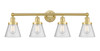 INNOVATIONS 616-4W-SG-G64 Cone 4 33.5 inch Bath Vanity Light Satin Gold