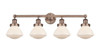 INNOVATIONS 616-4W-AC-G321 Olean 4 33.5 inch Bath Vanity Light Antique Copper