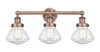 INNOVATIONS 616-3W-AC-G324 Olean 3 24.5 inch Bath Vanity Light Antique Copper