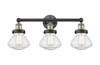 INNOVATIONS 616-3W-BAB-G324 Olean 3 24.5 inch Bath Vanity Light Black Antique Brass