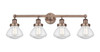 INNOVATIONS 616-4W-AC-G324 Olean 4 33.5 inch Bath Vanity Light Antique Copper