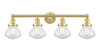 INNOVATIONS 616-4W-SG-G324 Olean 4 33.5 inch Bath Vanity Light Satin Gold