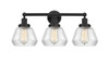 INNOVATIONS 616-3W-BK-G172 Fulton 3 Light 24.5 inch Bath Vanity Light Matte Black