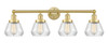 INNOVATIONS 616-4W-SG-G172 Fulton 4 33.5 inch Bath Vanity Light Satin Gold
