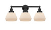 INNOVATIONS 616-3W-BK-G171 Fulton 3 Light 24.5 inch Bath Vanity Light Matte Black